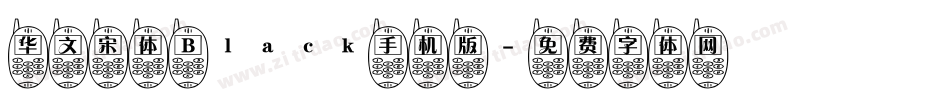 华文宋体 Black手机版字体转换